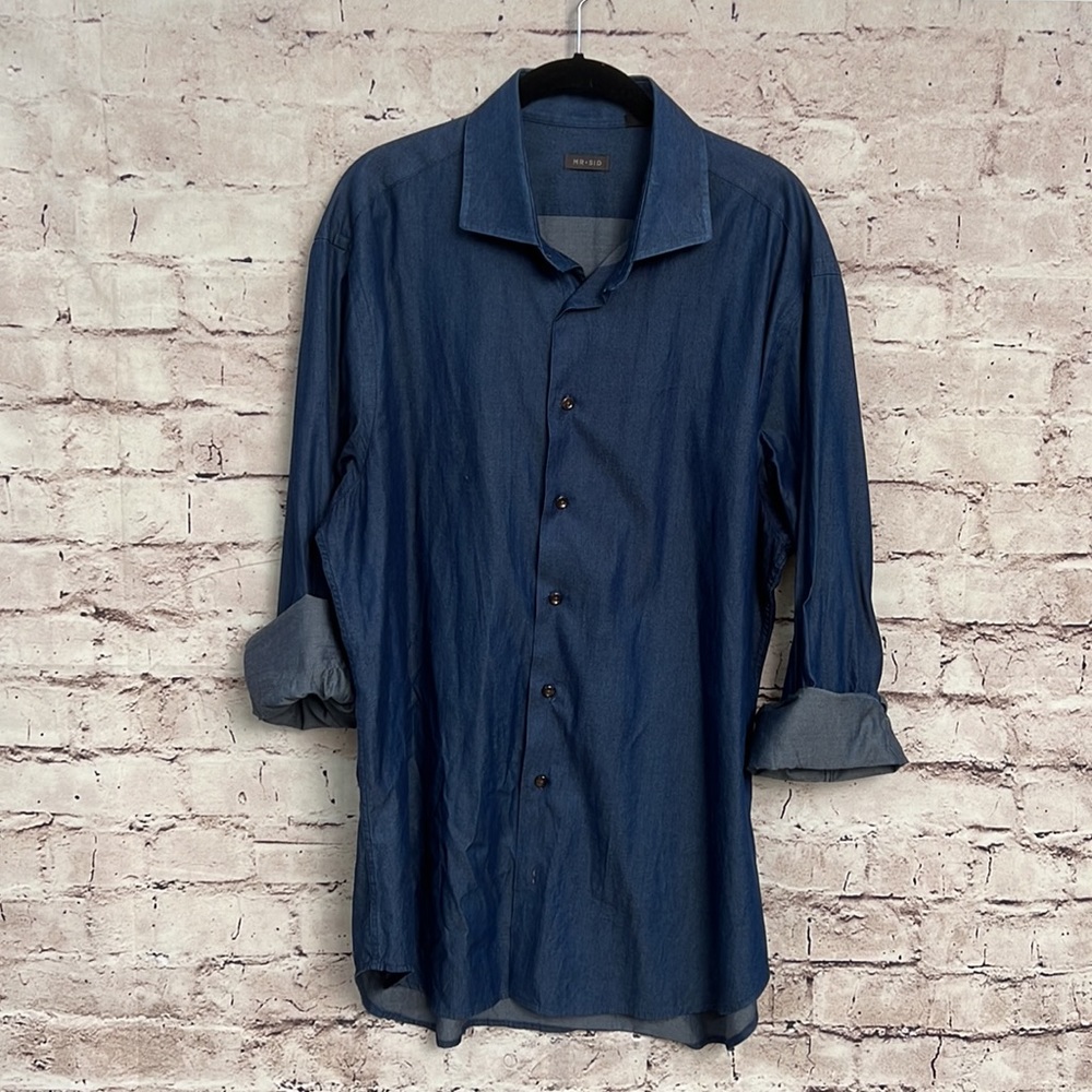 Mr. Sid in Boston blue jean shirt- men's luxury boutique